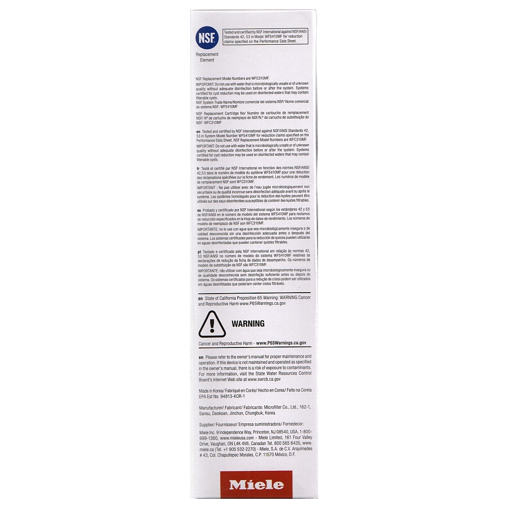 Miele KWF1000 IntensiveClear Water Filter - Buckhead Vacuums
