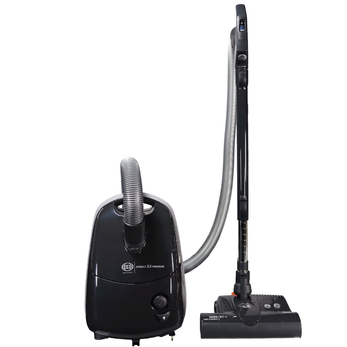 SEBO Airbelt E3 Premium Canister Vacuum with ET - 1 Onyx - Buckhead Vacuums