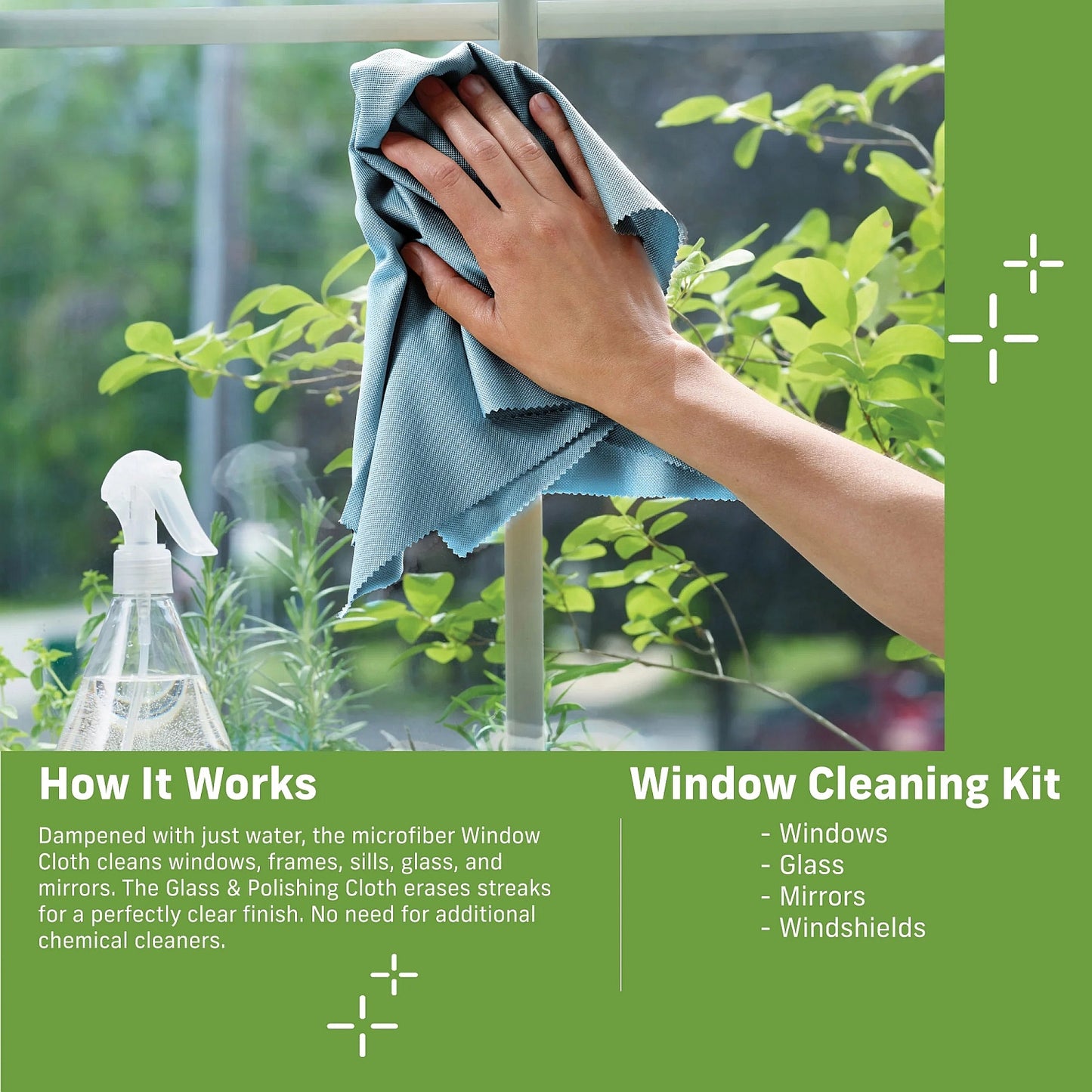 E - Cloth Window Cleaning Kit - Buckhead Vacuums