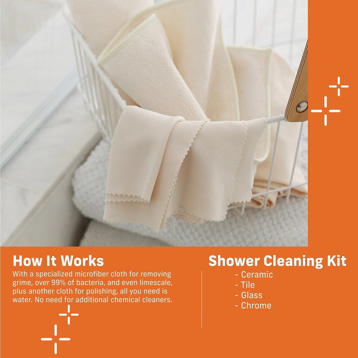 E - Cloth Shower Cleaning Kit - Buckhead Vacuums