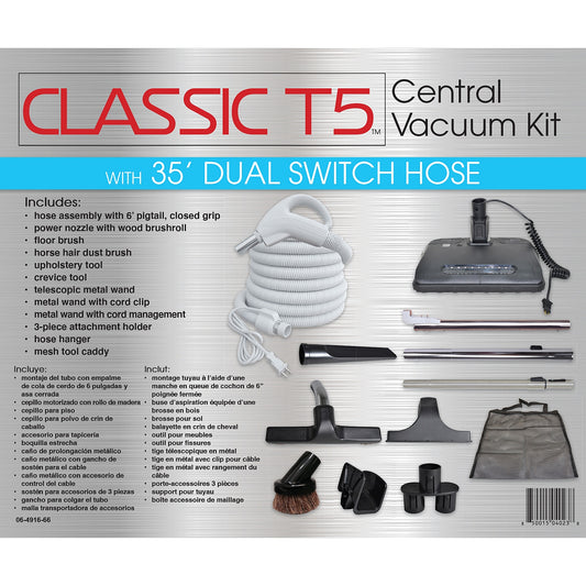 Titan Central Vac Kit Classic T5 35' with Power Head - Buckhead Vacuums