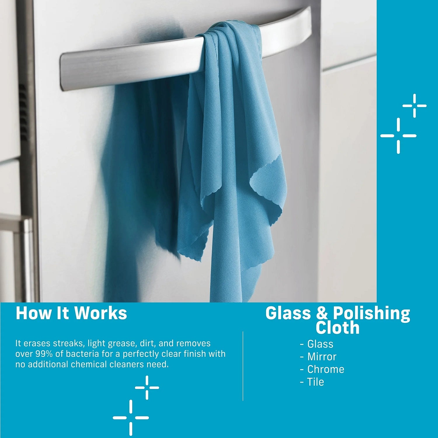 E - Cloth Glass and Polishing Cloth 4 Cloths - Buckhead Vacuums