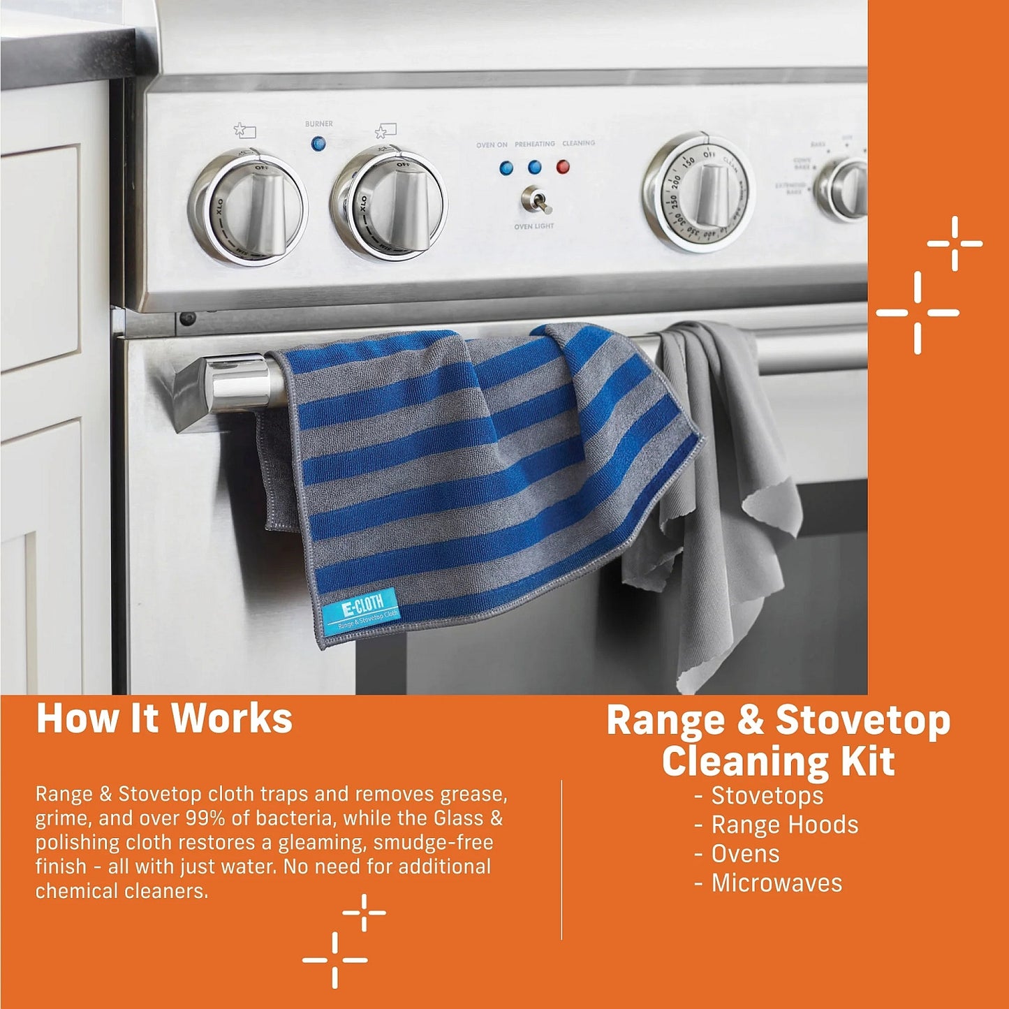 E - Cloth Range and Stovetop Cleaning Kit - Buckhead Vacuums