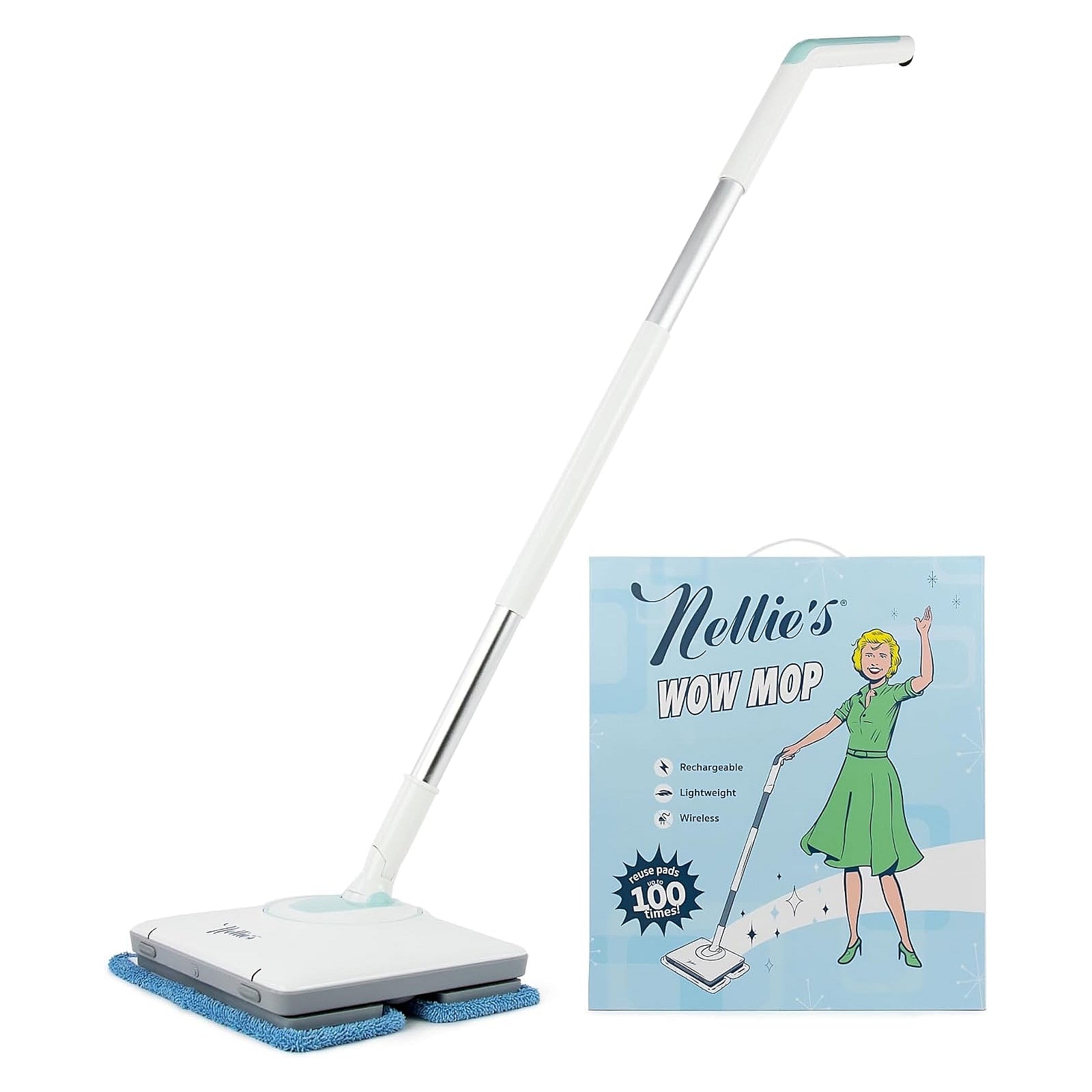 Nellie's WOW Mop Cordless Floor Scrubber - Buckhead Vacuums