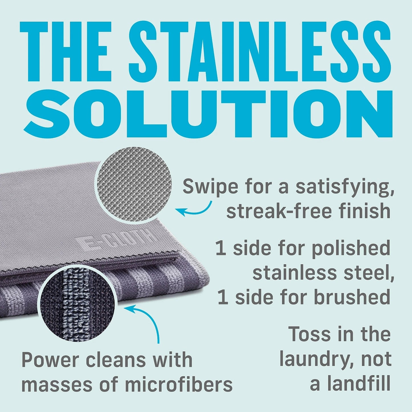 E - Cloth Stainless Steel Cleaning Kit - Buckhead Vacuums