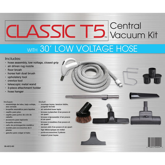 Titan Central Vac Kit Classic T5 30' with Turbo Head - Buckhead Vacuums