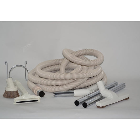 Titan Central Vac Kit Garage T3 30' No Rug Tool White - Buckhead Vacuums