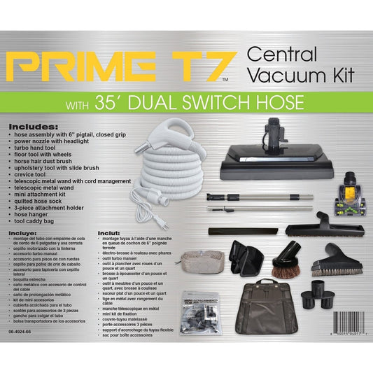 Titan Central Vac Kit Prime T7 35' with Power Head - Buckhead Vacuums