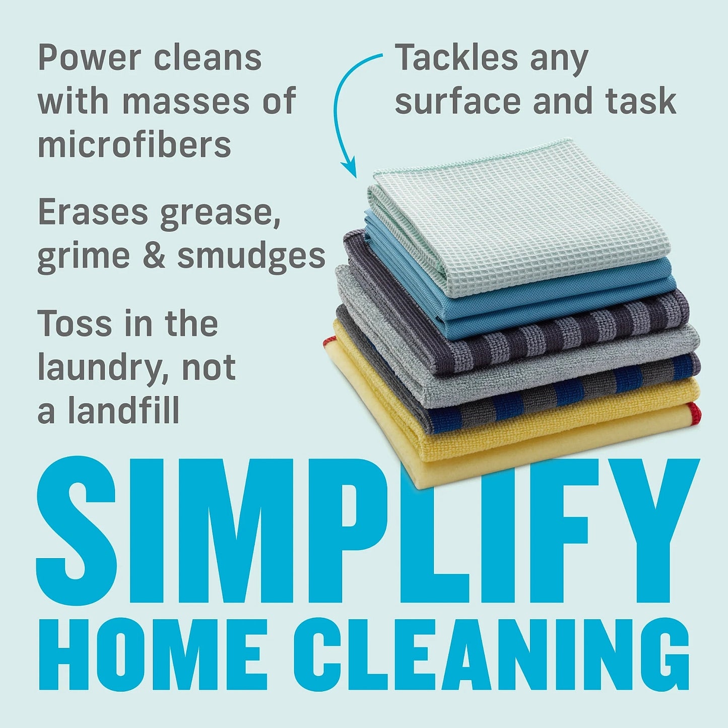 E - Cloth Home Cleaning Set 8 Cloths - Buckhead Vacuums