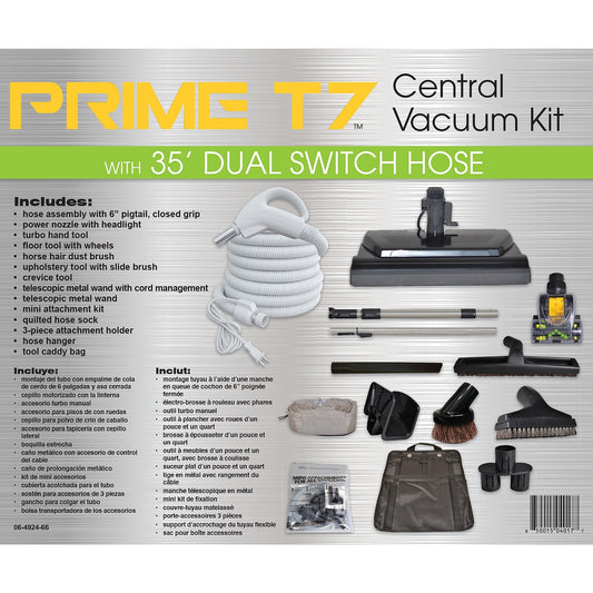 Titan Central Vac Kit Prime T7 35' with Power Head - Buckhead Vacuums
