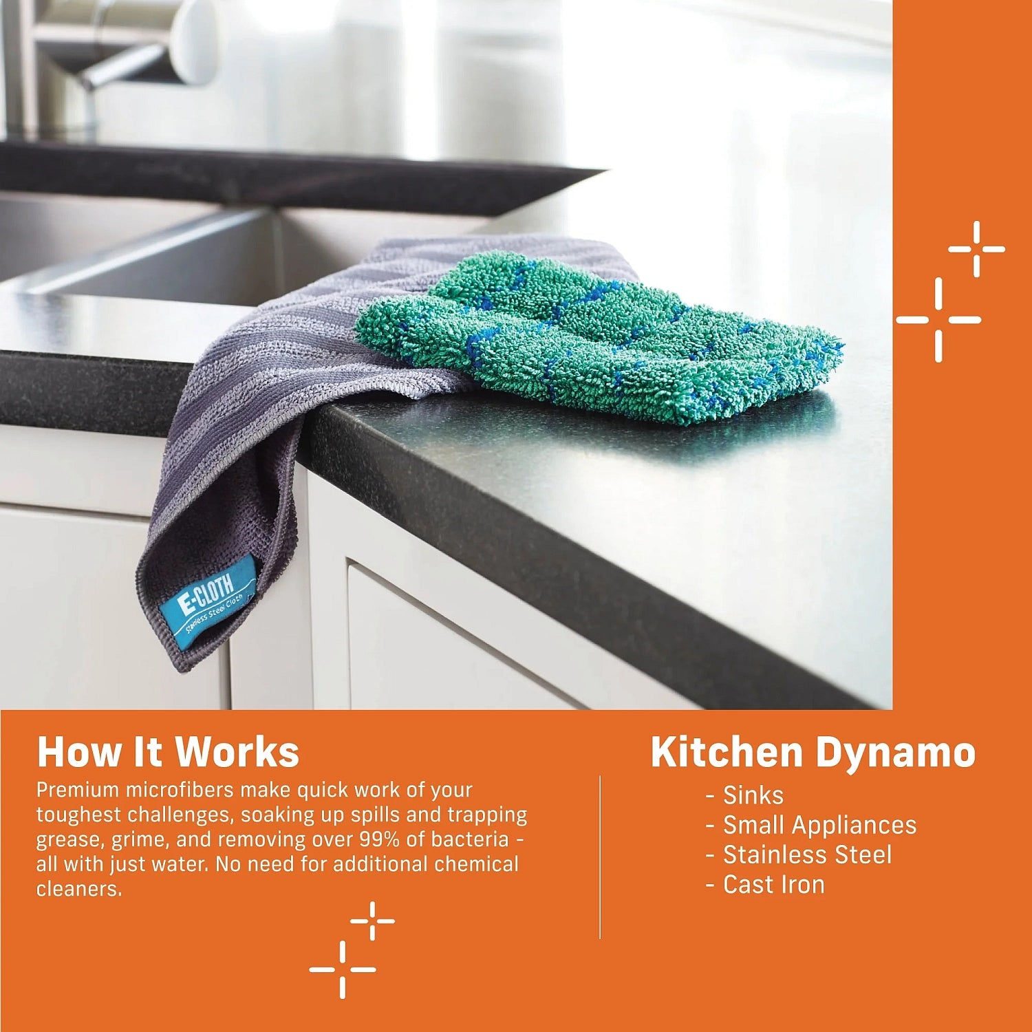 E - Cloth Kitchen Dynamo Green - Buckhead Vacuums