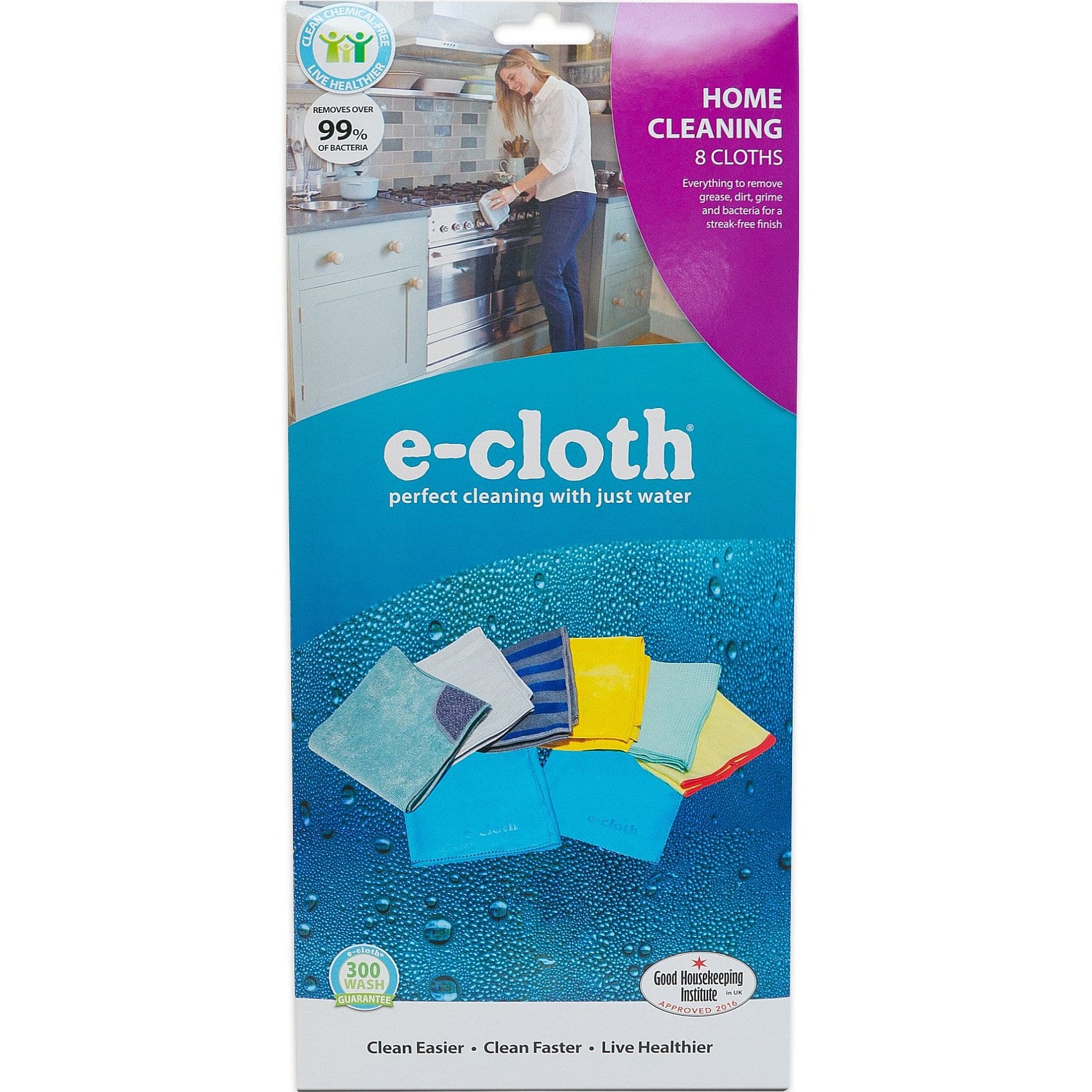 E-Cloth Home Cleaning Set 8 Cloths | Buckhead Vacuums